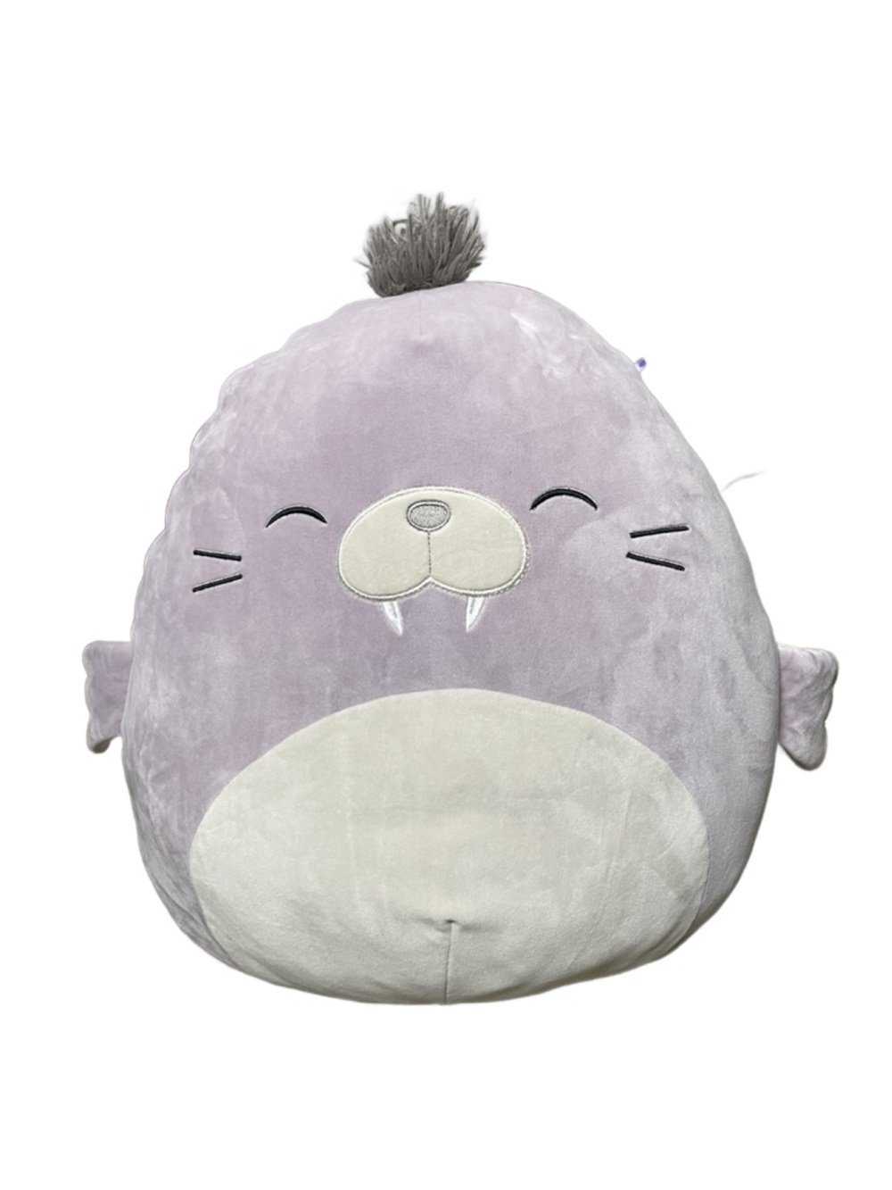 Squishmallows Lavender “Kwame the Walrus” Plushie 16” Rare Purple & White Toy